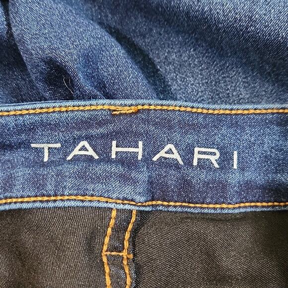 Tahari Womens Dark Wash Jeans Size 8/29 5 Pockets Stretch Zip Button Casual - Picture 7 of 10